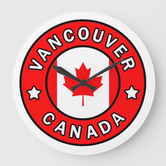 Vancouver Canada Large Clock (Front)