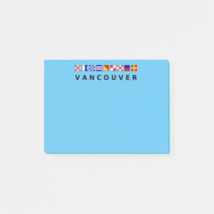 Vancouver Canada Nautical Sailing Flags Color Post-it Notes