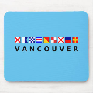 Vancouver Canada Nautical Sailing Flags Colour Mouse Mat