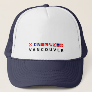 Vancouver Canada Nautical Sailing Flags Colour Trucker Hat