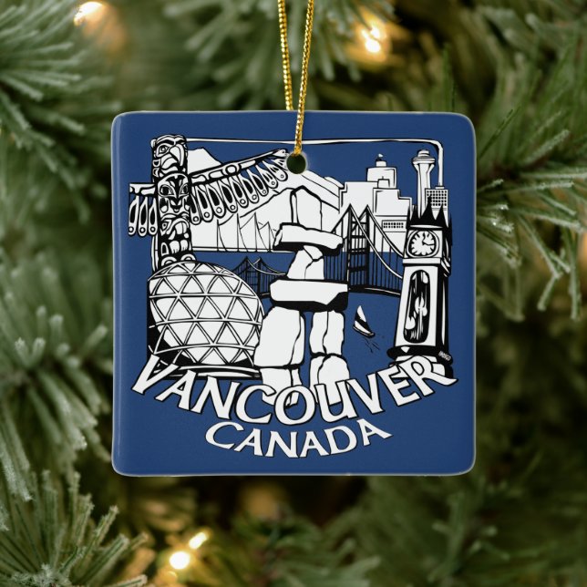 Vancouver Canada Ornament Personalised Souvenir (Tree)