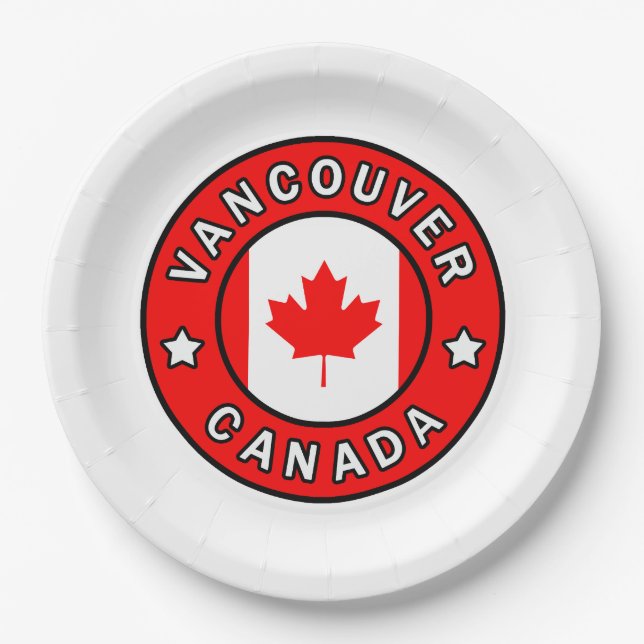 Vancouver Canada Paper Plate (Front)