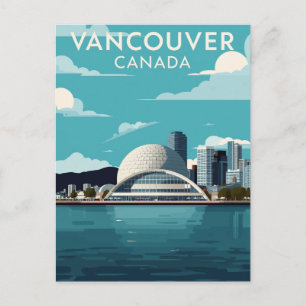 Vancouver Canada Retro Travel Postcard