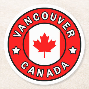 Vancouver Canada Round Paper Coaster