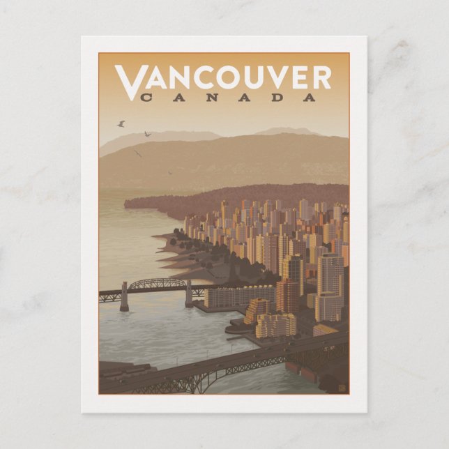 Vancouver Canada | Save the Date Announcement Postcard (Front)