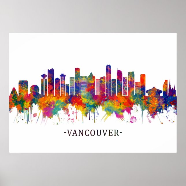 Vancouver Canada Skyline Poster (Front)
