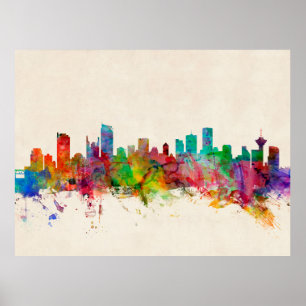 Vancouver Canada Skyline Poster