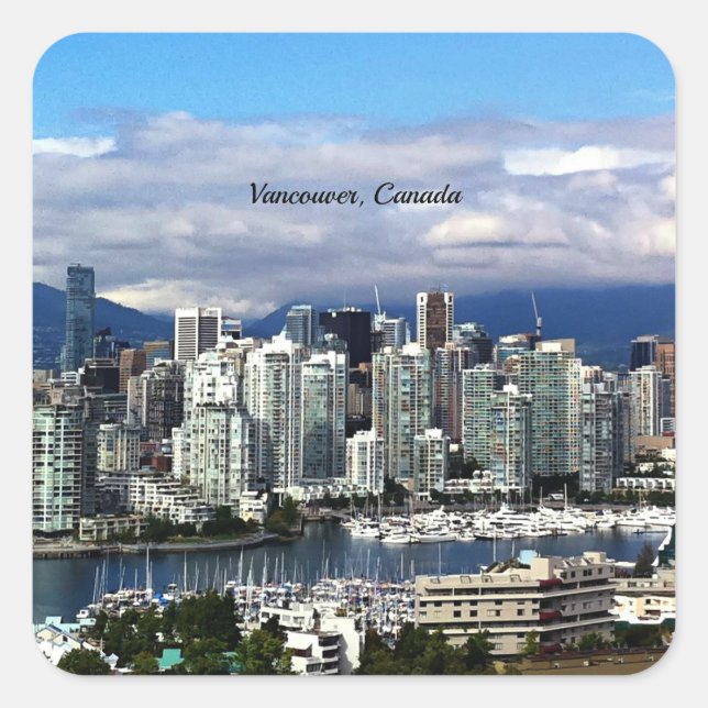 Vancouver, Canada skyline Square Sticker (Front)