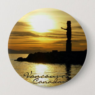 Vancouver Canada Souvenir Buttons Totem Pole Art