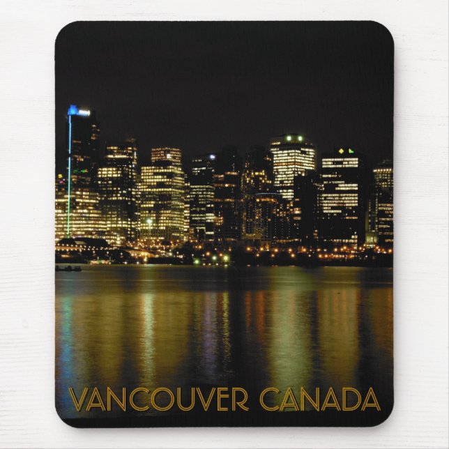 Vancouver Canada Souvenir Mouse Pad City Lights (Front)