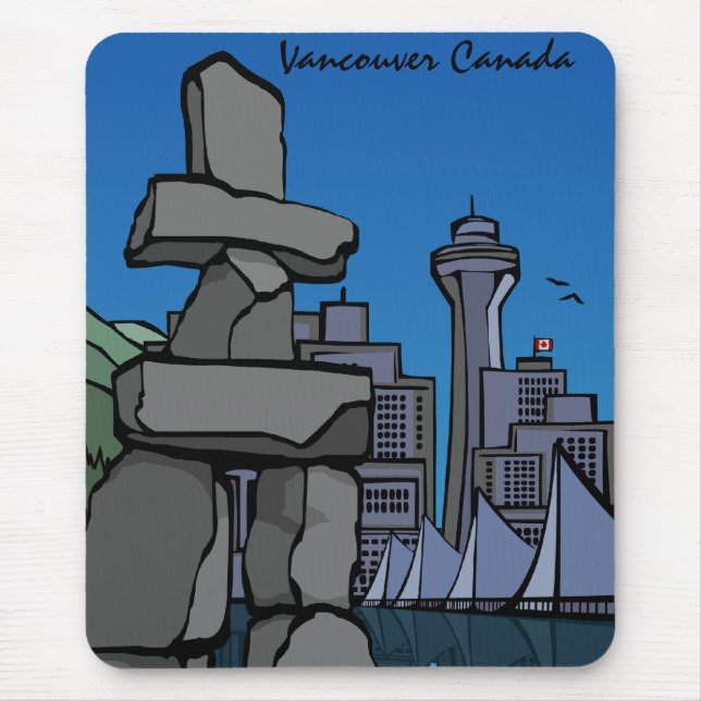 Vancouver Canada Souvenir Mousepad Inukshuk (Front)
