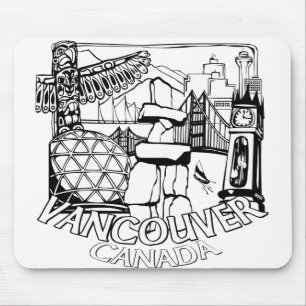 Vancouver Canada Souvenir Mousepad Vancouver Gifts
