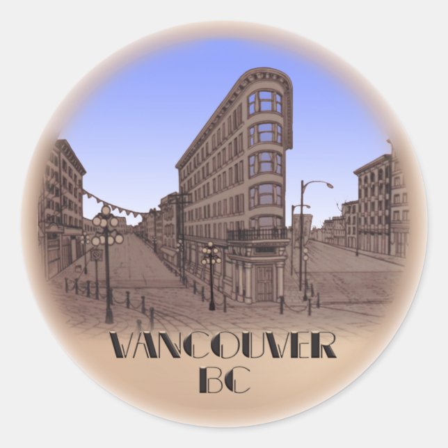 Vancouver Canada Sticker Landmark Gastown Souvenir (Front)