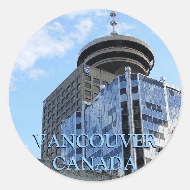 Vancouver Canada Stickers Vancouver Landmark Art (Front)