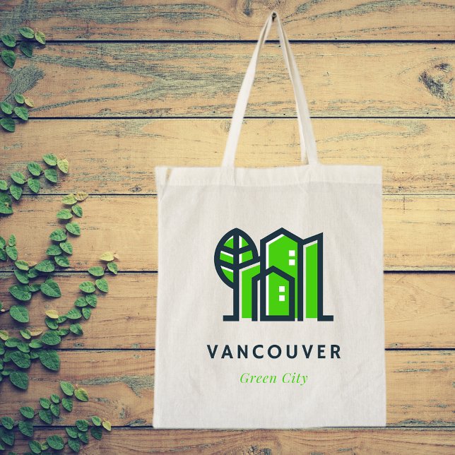 Vancouver Canada Sustainable Green City Tote Bag (Creator Uploaded)