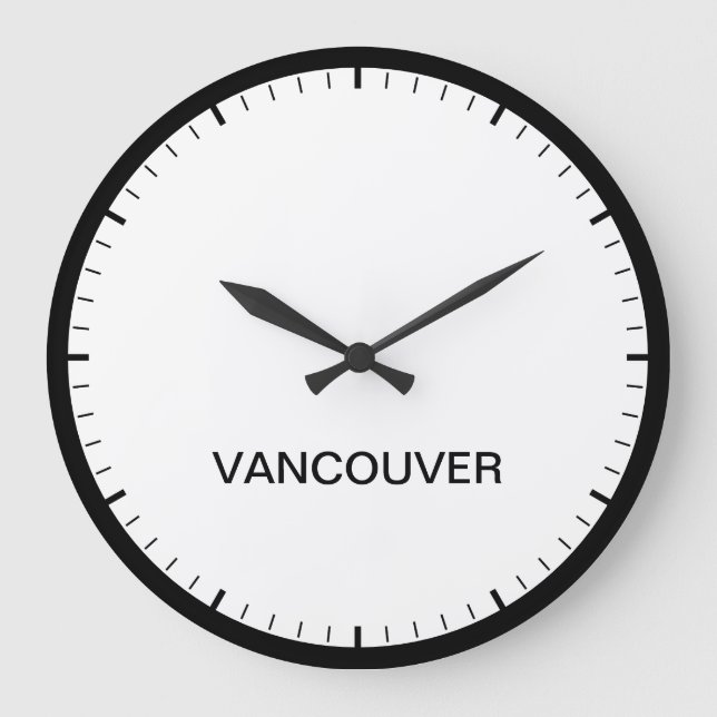 Vancouver Canada Time Zone Newsroom Clock (Front)