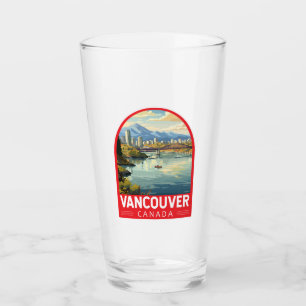 Vancouver Canada Travel Art Vintage Glass