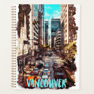 Vancouver Canada Vintage Travel Skyline Planner