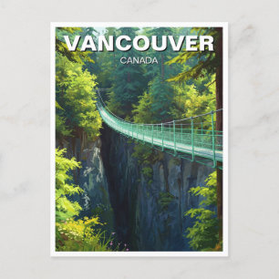 Vancouver Capilano Suspension Bridge Travel Postcard