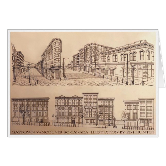 Vancouver Cards Souvenir Cards Gastown Art Cards C (Front Horizontal)