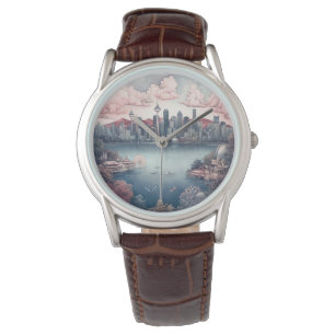 Vancouver City Canada Travel Painting  Watch