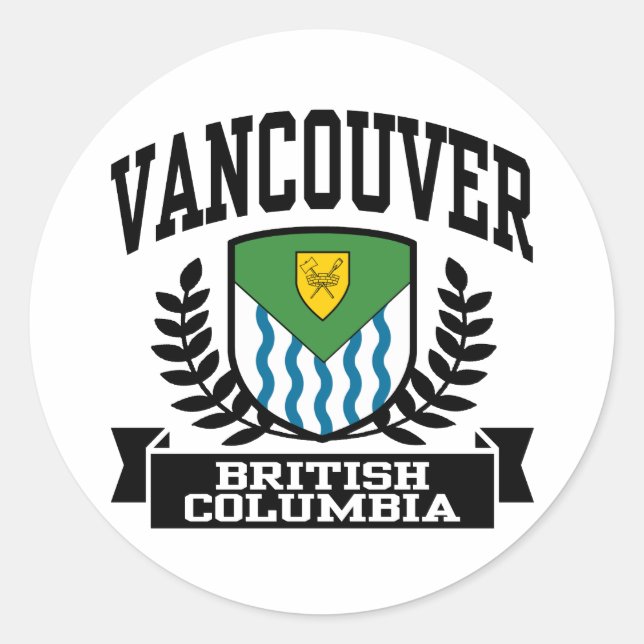 Vancouver Classic Round Sticker (Front)