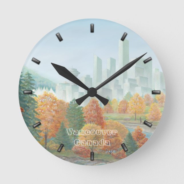 Vancouver Clock Personalised Vancouver Wall Clock (Front)