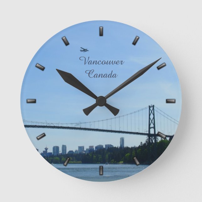 Vancouver Clock Personalised Vancouver Wall Clock (Front)