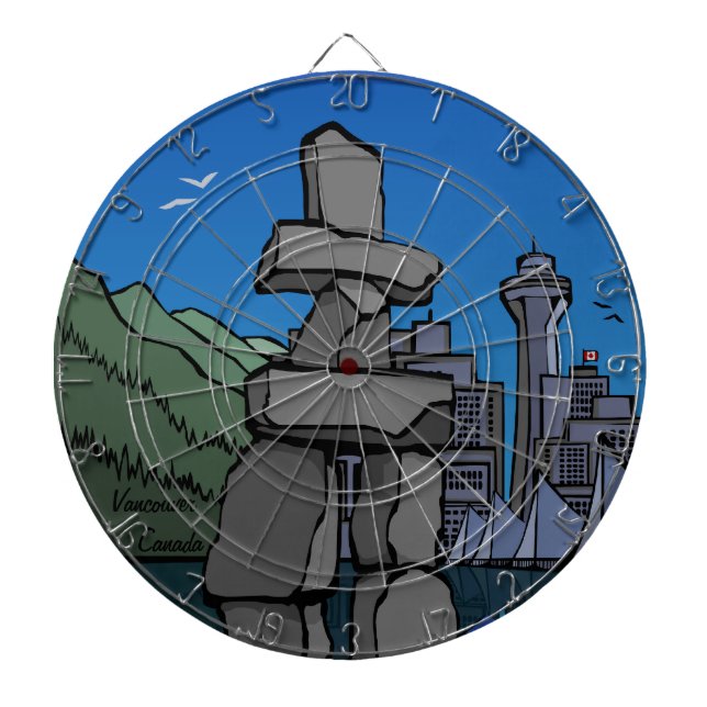 Vancouver Dartboard Totem Pole Souvenir Dartboard (Front)