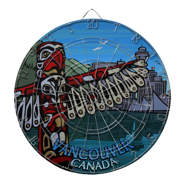 Vancouver Dartboard Totem Pole Souvenir Dartboard (Front)