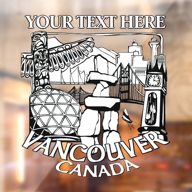Vancouver Decals Vancouver Souvenir Window Clings  (Sheet 2)