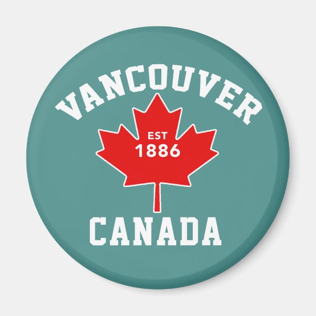 Vancouver Flag Est 1886 Canada Independence Day Magnet (Front)