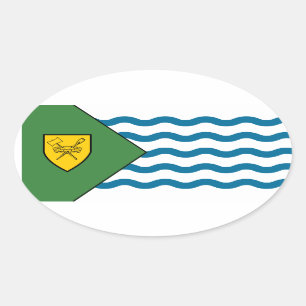 Vancouver Flag Oval Sticker