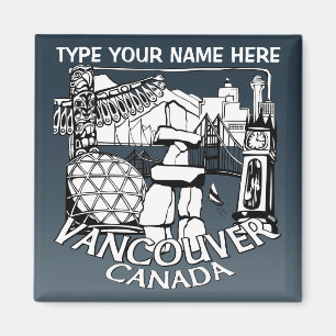 Vancouver Fridge Magnets Personalised Souvenir