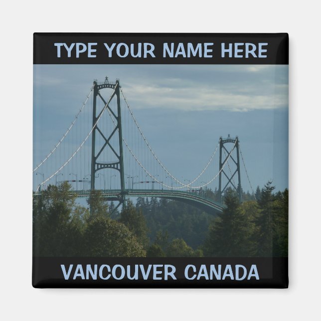 Vancouver Fridge Magnets Personalised Souvenir (Front)