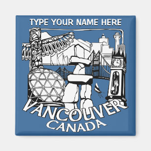 Vancouver Fridge Magnets Personalized Souvenir