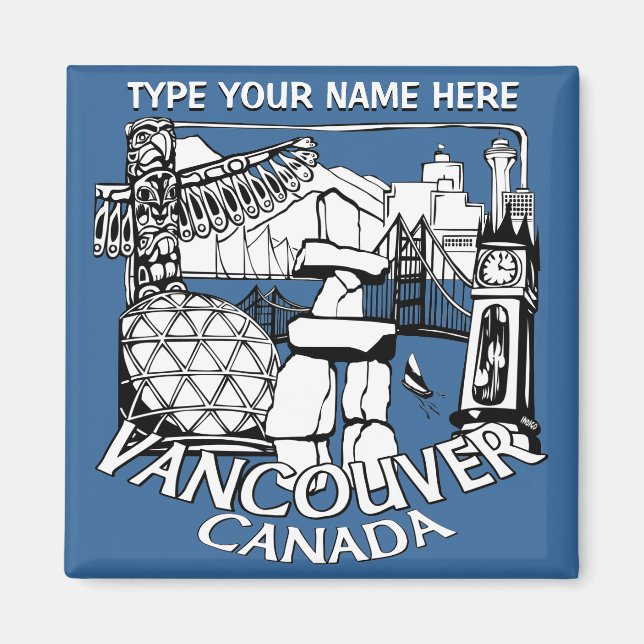 Vancouver Fridge Magnets Personalized Souvenir (Front)