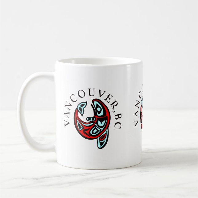 Vancouver Haida Orca Totem Tattoo Killer Whale Coffee Mug (Left)
