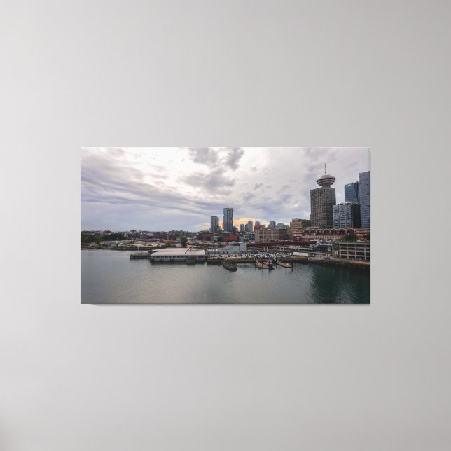 Vancouver Harbour Twilight Canvas Print (Front)