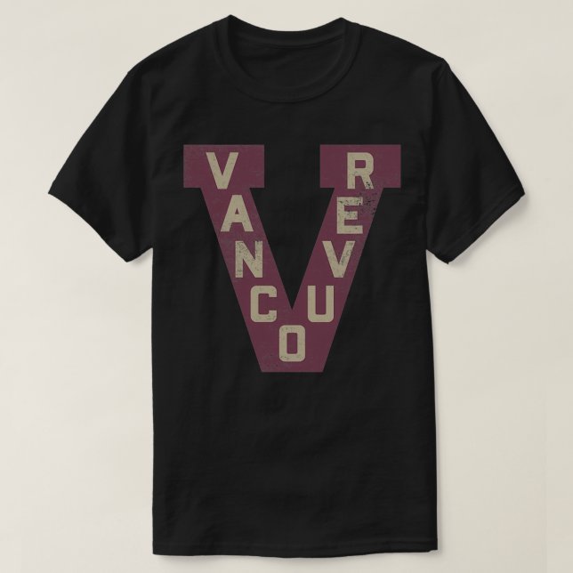 Vancouver Hockey Retro Millionaires Distressed T-Shirt (Design Front)