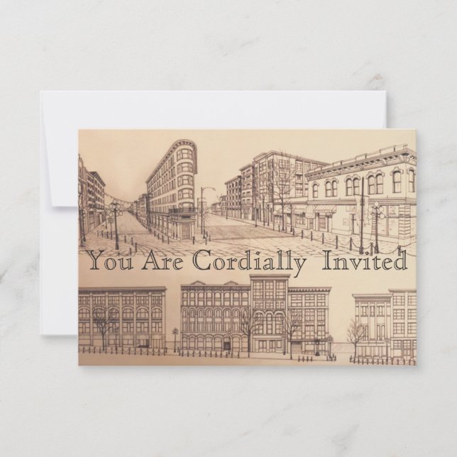 Vancouver Invitations Personalised Vancouver RSVP (Front)