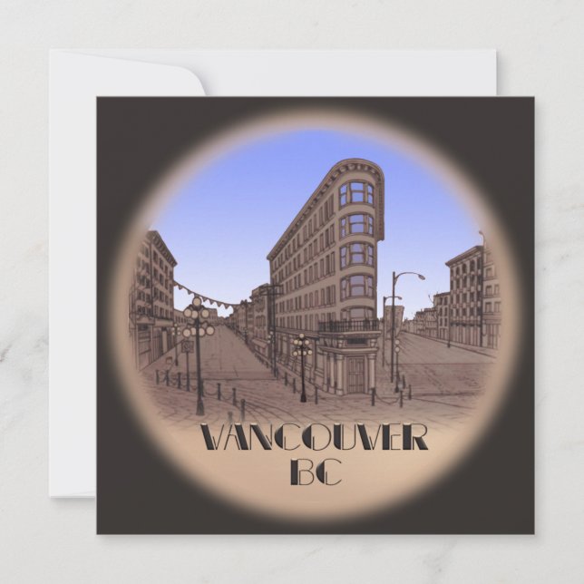 Vancouver Invitations Personalised Vancouver RSVP (Front)