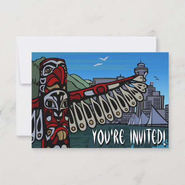 Vancouver Invitations Personalised Vancouver RSVP (Front)