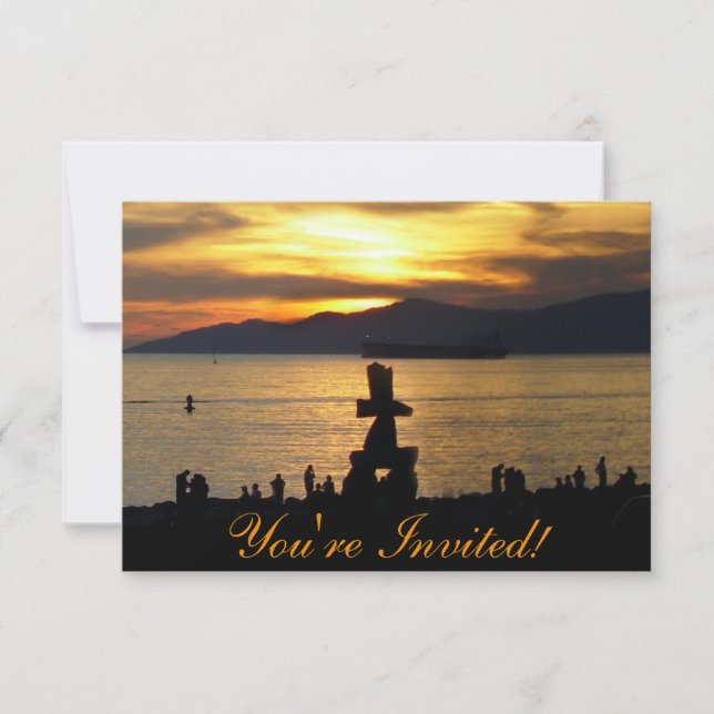 Vancouver Invitations Personalised Vancouver RSVP (Front)