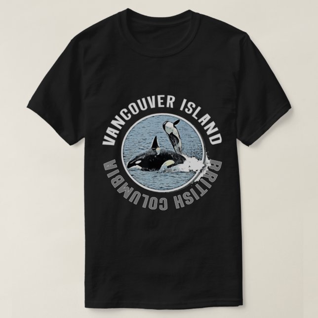 Vancouver Island BC Canada Orca Whales Adventure K T-Shirt (Design Front)