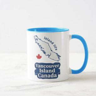 Vancouver Island Canada Cute Map Island Life Mug