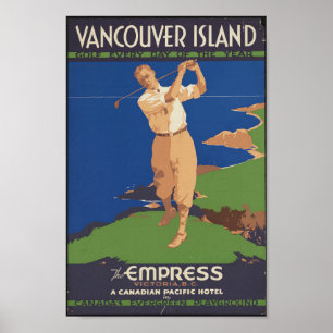 Vancouver Island, Canada Vintage Travel Poster