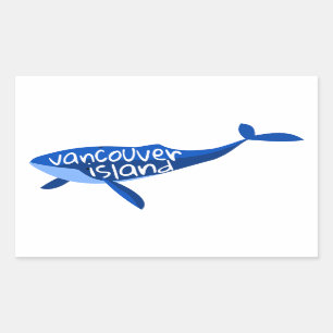 Vancouver Island Canada Whale Rectangular Sticker