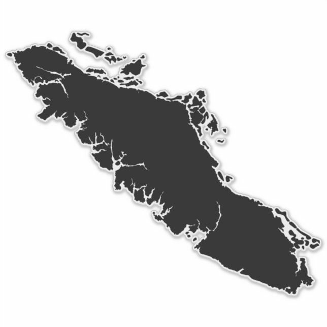 Vancouver Island Map Detailed Outline (Front)
