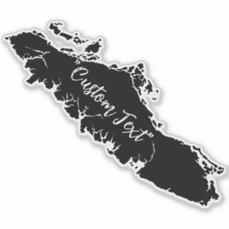 Vancouver Island Map Outline Custom Sticker 